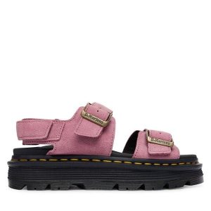 Sandały Dr. Martens. Czerwone sandały Dr. Martens, bez wzorów, bez obcasa, na płaskiej podeszwie, bez zapięcia. Za 543,99 zł.