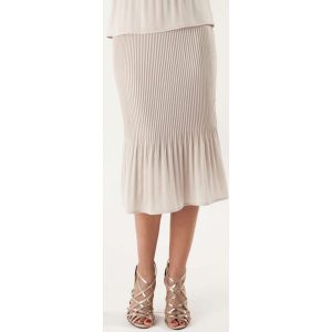 Spódnica w kolorze beżowym. Spódnice marki Far Far Fashion. W wyprzedaży za 79,95 zł.
