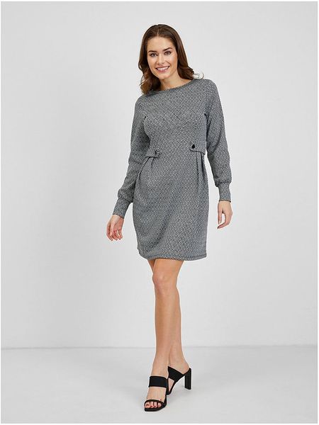 Orsay Sukienka dzianinowa w kolorze czarnym rozmiar: S. Czarne sukienki Orsay, na co dzień, s, bez wzorów, z dzianiny, bez kołnierzyka, bez ramiączek, mini, proste. Za 78,47 zł.