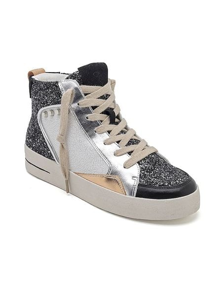 Sixth Sens Sneakersy w kolorze srebrno-czarnym rozmiar: 37. Czarne trampki Sixth Sens, bez wzorów, za kostkę, bez zapięcia. Za 122,09 zł.