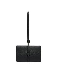 Calvin Klein Portfel Emblem Hw Pebble Wallet On Strap LV04F1130G Czarny. Czarne portfele Calvin Klein, bez wzorów, ze skóry. Za 289,99 zł.