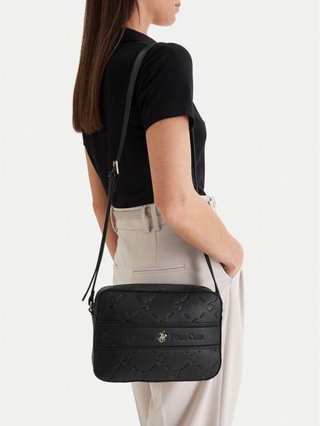 Beverly Hills Polo Club Torebka EO-BHPC-L-013-09 Czarny. Czarne listonoszki Beverly Hills Polo Club, bez wzorów, z materiału, bez dodatków. Za 249,99 zł.