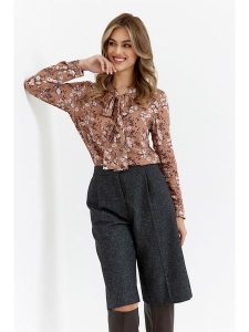 Stylove Bermudy w kolorze antracytowym rozmiar: L. Czarne szorty Stylove, bez wzorów, z wełny, z podwyższonym stanem. Za 188,40 zł.