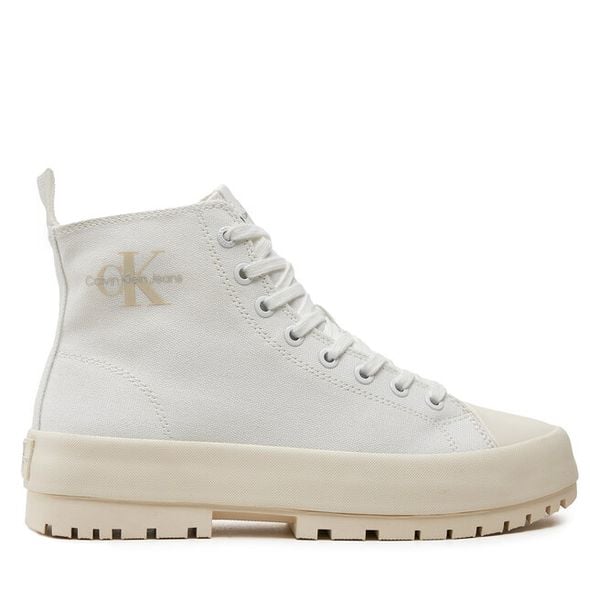 Trampki Calvin Klein Jeans. Białe trampki Calvin Klein Jeans, bez wzorów, z jeansu, bez zapięcia. Za 319,99 zł.