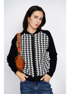 ASSUILI Kardigan w kolorze czarno-białym rozmiar: 40. Białe kardigany Assuili, z kaszmiru. Za 162,11 zł.