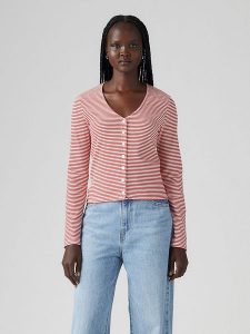 Levi's Koszulka w kolorze biało-czerwonym rozmiar: M. Białe bluzki Levi's®, m, bez wzorów, bez kołnierzyka, bez ramiączek. Za 118,28 zł.