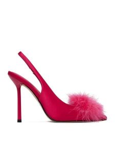 Eva Minge Szpilki EO-LAYLA-LT1677-35 Różowy ciemny. Czerwone szpilki Eva Minge, bez wzorów, z materiału, bez obcasa. Za 479,99 zł.