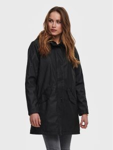 ONLY Kurtka przeciwdeszczowa Sally 15206116 Czarny Regular Fit. Czarne kurtki ONLY, m, bez wzorów, z syntetyku, bez kaptura. Za 279,99 zł.