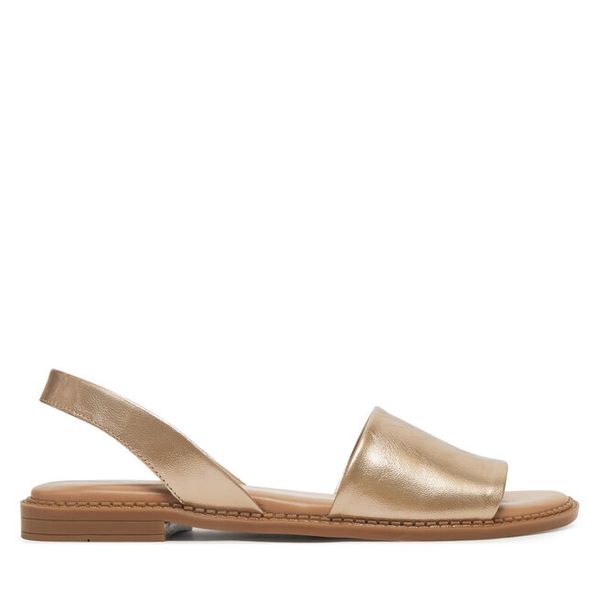 Sandały Lasocki. Żółte sandały Lasocki, bez wzorów, bez obcasa, na płaskiej podeszwie, bez zapięcia. Za 139,99 zł.