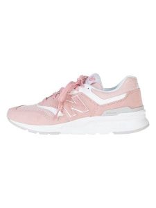 New Balance Skórzane sneakersy w kolorze jasnoróżowym rozmiar: 40. Różowe trampki New Balance, bez wzorów, bez zapięcia. Za 298,67 zł.