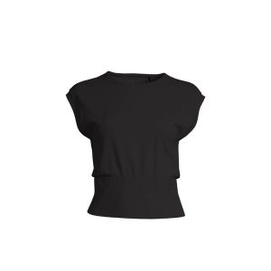 Koszulka Casall Seamless Graphical Rib Oddychająca Bezszwowa Elastyczna. Czarne bluzki Casall, bez wzorów, sportowe, bez kołnierzyka, bez ramiączek. W wyprzedaży za 209,99 zł.