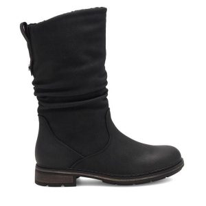 Botki Clara Barson. Czarne botki Clara Barson, bez wzorów, bez obcasa, na płaskiej podeszwie, bez zapięcia. Za 169,99 zł.