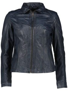 7eleven Skórzana kurtka "Pada" w kolorze granatowym rozmiar: 36. Niebieskie kurtki 7eleven, bez wzorów, ze skóry, bez kaptura. Za 443,38 zł.