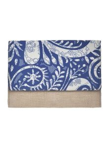 BLE Kopertówka w kolorze beżowo-niebieskim - 26 x 19 x 2 cm rozmiar: onesize. Brązowe torebki wieczorowe BLE, bez wzorów, z materiału, bez dodatków. Za 21,95 zł.
