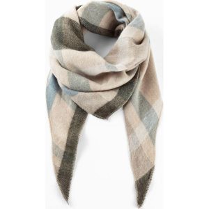 Chusta trójkątna. Brązowe apaszki i chusty bonprix, bez wzorów, eleganckie. Za 79,99 zł.