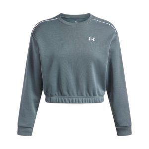 Bluza damska Under Armour Rival Piped. Niebieskie bluzy Under Armour, bez wzorów, bez kaptura. Za 276,50 zł.