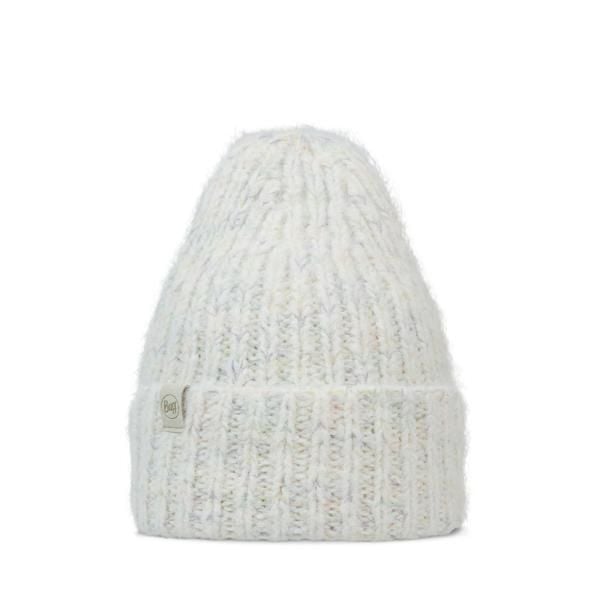 Czapka BUFF KNITTED & FLEECE BAND BEANIE EYLA. Białe czapki Buff, bez wzorów. Za 149,90 zł.