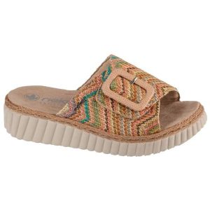 Klapki Rieker Sandals 69253-91 wielokolorowe. Klapki bez wzorów, z gumy, bez obcasa. Za 364,39 zł.