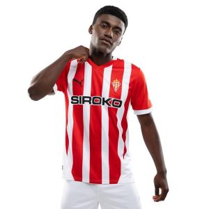Oficjalna koszulka piłkarska Puma dla dorosłych Real Sporting de Gijón Footba. Czerwone bluzki Puma, l, bez wzorów, sportowe, bez kołnierzyka, bez ramiączek. W wyprzedaży za 254,00 zł.