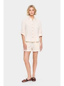 SAINT TROPEZ Koszula w kolorze kremowym rozmiar: L. Brązowe koszule Saint Tropez, l, bez wzorów, z bawełny, bez kołnierzyka, bez ramiączek. Za 129,95 zł.