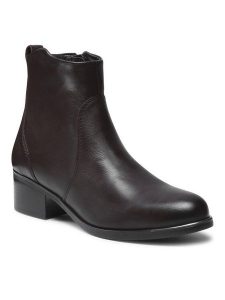 Go Soft Botki RST-AUGUSTA-01 Brązowy. Brązowe botki Go Soft, bez wzorów, ze skóry, bez obcasa, na słupku, bez zapięcia. Za 199,99 zł.