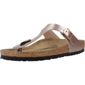 Japonki damskie Birkenstock Gizeh Bf Narrow. Brązowe klapki Birkenstock, z aplikacjami, z jeansu, bez obcasa. Za 499,00 zł.