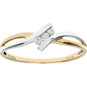 Revoni Złoty pierścionek z diamentami rozmiar: 56. Szare pierścionki Revoni, z diamentem, złote. Za 1 187,99 zł.