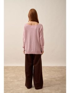Just Cashmere Kaszmirowy sweter "Karen" w kolorze jasnoróżowym rozmiar: S. Różowe swetry oversize Just Cashmere, s, bez wzorów, z kaszmiru, bez ramiączek. Za 347,99 zł.