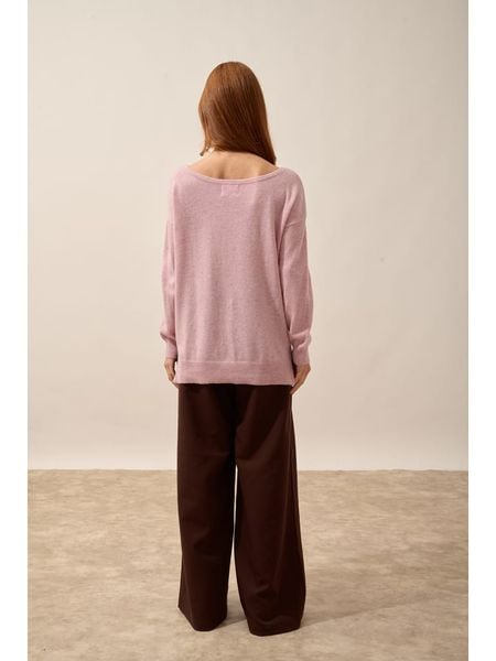 Just Cashmere Kaszmirowy sweter "Karen" w kolorze jasnoróżowym rozmiar: XL. Różowe swetry oversize Just Cashmere, xl, bez wzorów, z kaszmiru, bez ramiączek. Za 347,99 zł.