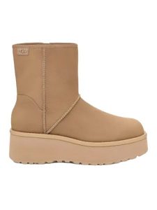 UGG Skórzane botki "Cityfunc Mid" w kolorze beżowym rozmiar: 37. Brązowe botki Ugg, bez wzorów, bez obcasa, na platformie, bez zapięcia. Za 527,10 zł.