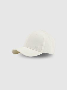 4F Czapka z daszkiem snapback uniseks - biała L/XL (60cm). Białe czapki 4f, bez wzorów, z bawełny, klasyczne. Za 59,99 zł.