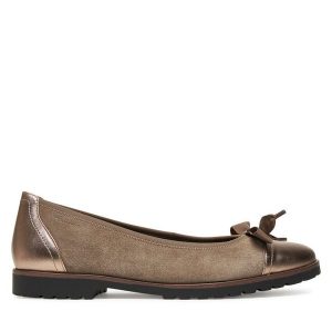 Baleriny Tamaris. Szare balerinki Tamaris, bez wzorów, bez obcasa, bez zapięcia. Za 249,99 zł.