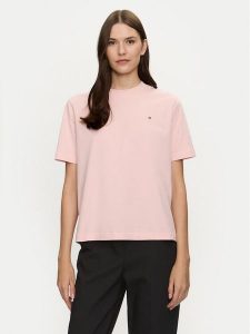 Tommy Hilfiger T-Shirt Modern Flag WW0WW43597 Różowy Relaxed Fit. Czerwone t-shirty TOMMY HILFIGER, xxs, bez wzorów, z bawełny, bez kołnierzyka, bez ramiączek. Za 129,99 zł.