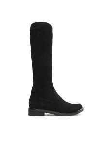 Caprice Kozaki 9-25512-41 Czarny. Czarne kozaki Caprice, bez wzorów, z materiału, bez obcasa, na płaskiej podeszwie, bez zapięcia. Za 379,99 zł.