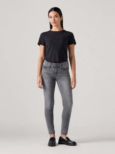 Levi's Dżinsy "711" - Skinny fit - w kolorze szarym rozmiar: W26/L34. Szare jeansy Levi's®, z aplikacjami. Za 162,49 zł.
