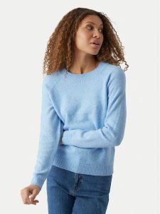 Vero Moda Sweter Doffy 10201022 Niebieski jasny Regular Fit. Niebieskie swetry klasyczne Vero Moda, m, z syntetyku, bez kołnierzyka. Za 119,99 zł.