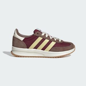 Buty RUN 70s 2.0. Brązowe buty trekkingowe ADIDAS, ze skóry, bez zapięcia. Za 299,00 zł.