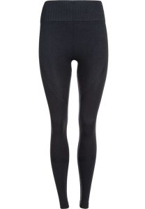 Damskie legginsy Athlecia Nagar. Czarne legginsy ENDURANCE, bez wzorów, z dzianiny. Za 129,99 zł.
