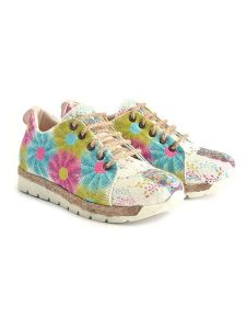 Goby Sneakersy w kolorze beżowym ze wzorem rozmiar: 39. Brązowe trampki Goby, bez wzorów, bez zapięcia. Za 263,53 zł.
