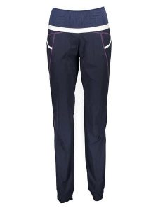 Crazy Spodnie funkcyjne w kolorze granatowo-białym rozmiar: M. Niebieskie spodnie sportowe Crazy, m, bez wzorów, z materiału, z podwyższonym stanem, outdoorowe. Za 136,13 zł.