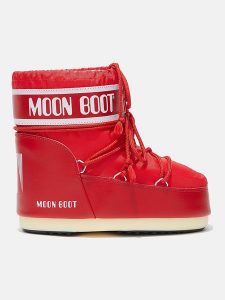 Moon Boot Botki zimowe "Icon" w kolorze czerwonym rozmiar: 39-41. Czerwone botki Moon Boot, na zimę, bez wzorów, bez obcasa, bez zapięcia. Za 590,20 zł.