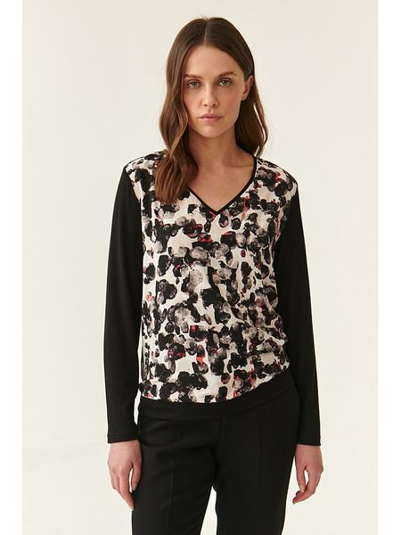 TATUUM Koszulka w kolorze czarno-białym rozmiar: XL. Czarne bluzki Tatuum, xl, bez wzorów, bez kołnierzyka, bez ramiączek. Za 96,60 zł.