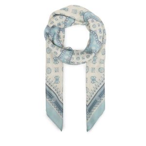 Chusta Guess. Niebieskie apaszki i chusty Guess, z aplikacjami. Za 249,99 zł.