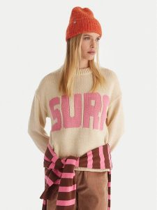 Roxy Sweter Exploring Heart ERJSW03674 Beżowy Regular Fit. Brązowe swetry klasyczne Roxy, m, bez kołnierzyka. Za 349,99 zł.