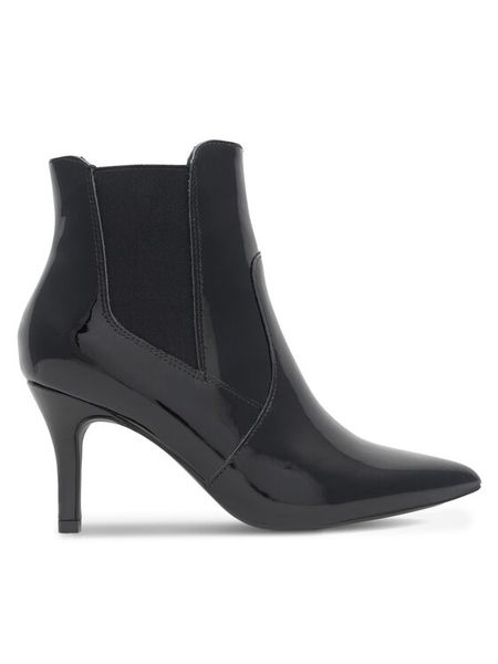 Sergio Bardi Botki WYL3038-13Z-SB Czarny. Czarne botki Sergio Bardi, bez wzorów, z lakierowanej skóry, bez obcasa, na szpilce, bez zapięcia. Za 174,99 zł.