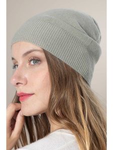 Perfect Cashmere Kaszmirowa czapka "Faith" w kolorze jasnoszarym rozmiar: onesize. Szare czapki Perfect Cashmere, bez wzorów, z kaszmiru. Za 121,99 zł.