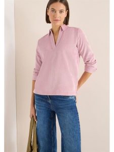 Cecil Bluzka w kolorze jasnoróżowym rozmiar: M. Różowe bluzki Cecil, m, bez wzorów, bez kołnierzyka, bez ramiączek. Za 140,20 zł.