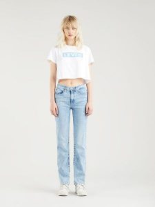 Levi´s Dżinsy "724" - Straight fit - w kolorze błękitnym rozmiar: W24/L32. Niebieskie jeansy z aplikacjami, z podwyższonym stanem. Za 92,21 zł.