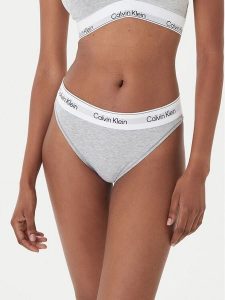 Calvin Klein Underwear Figi klasyczne LV00QF8524 Szary. Szare figi Calvin Klein Underwear, bez wzorów, z bawełny. Za 89,99 zł.