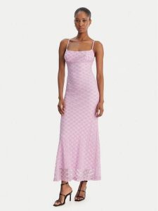 Bardot Sukienka letnia Adoni 57998DB1 Fioletowy Slim Fit. Fioletowe sukienki Bardot, na lato, bez wzorów, z bawełny, bez kołnierzyka, bez ramiączek. Za 529,99 zł.